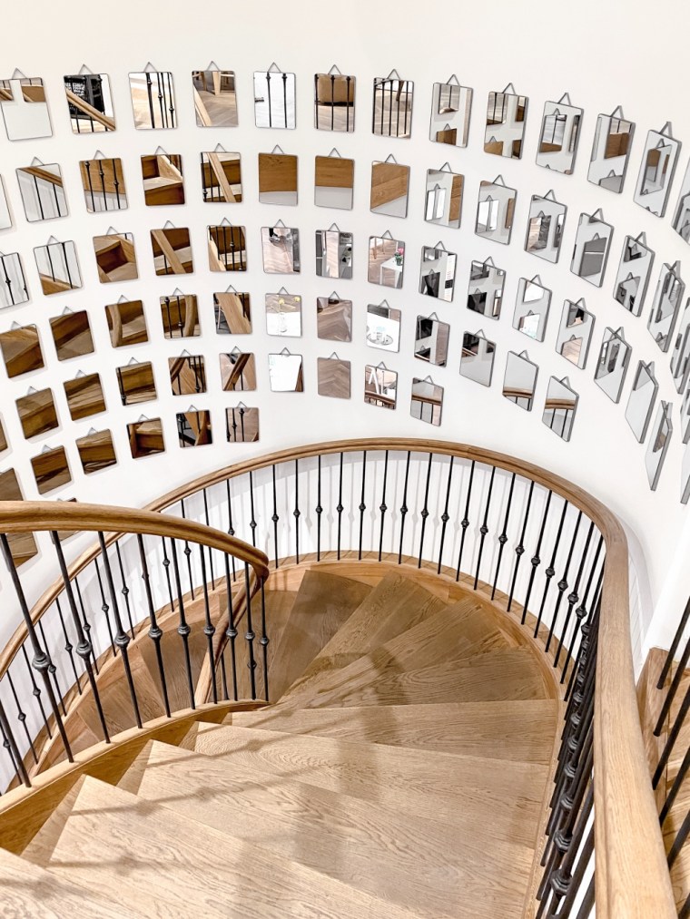 Gorgeous staircase with mirrors in Hay store Aarhus